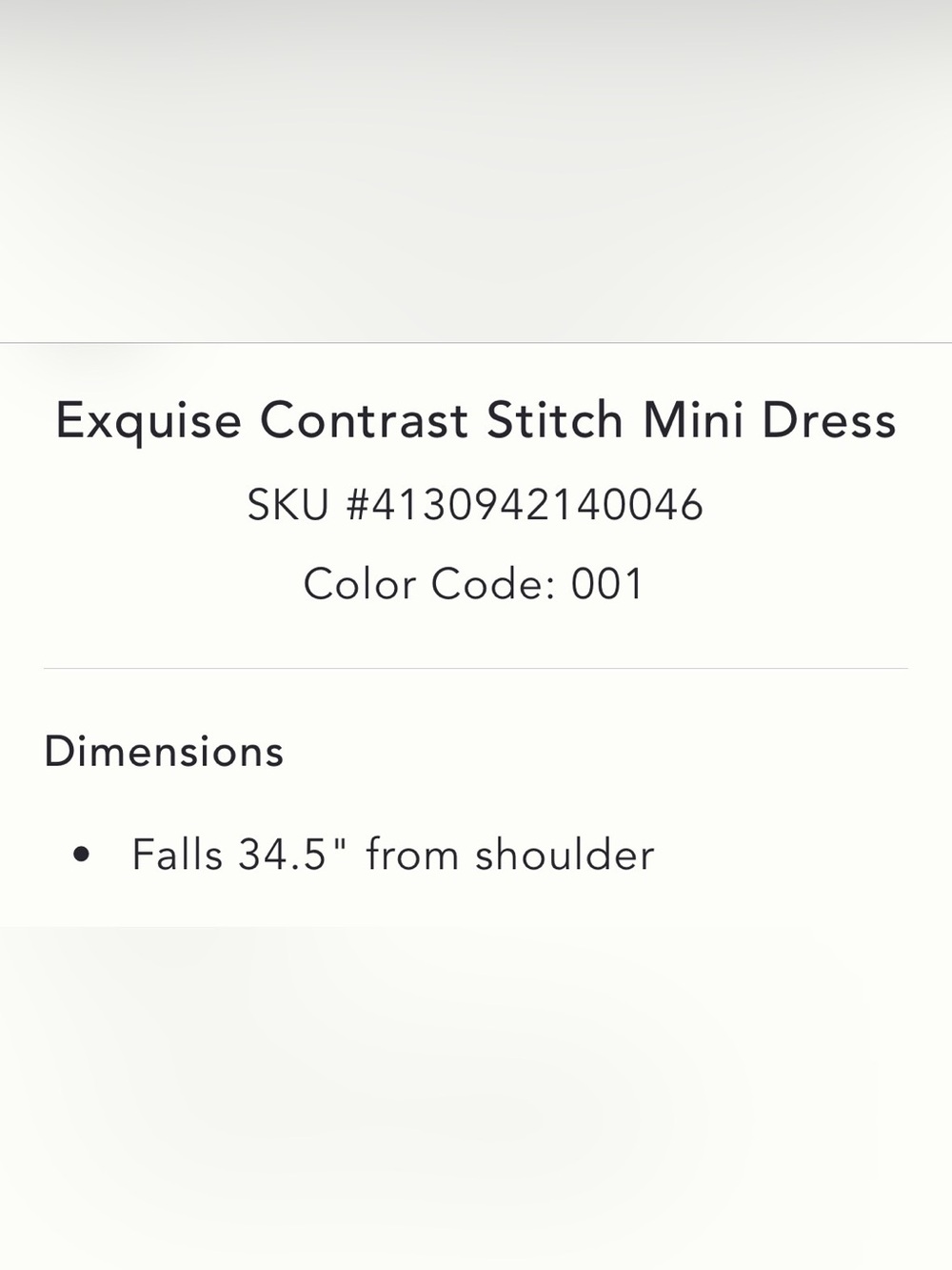 EXQUISE CONTRAST STITCH MINI DRESS IN BLACK - Picture 6 of 9